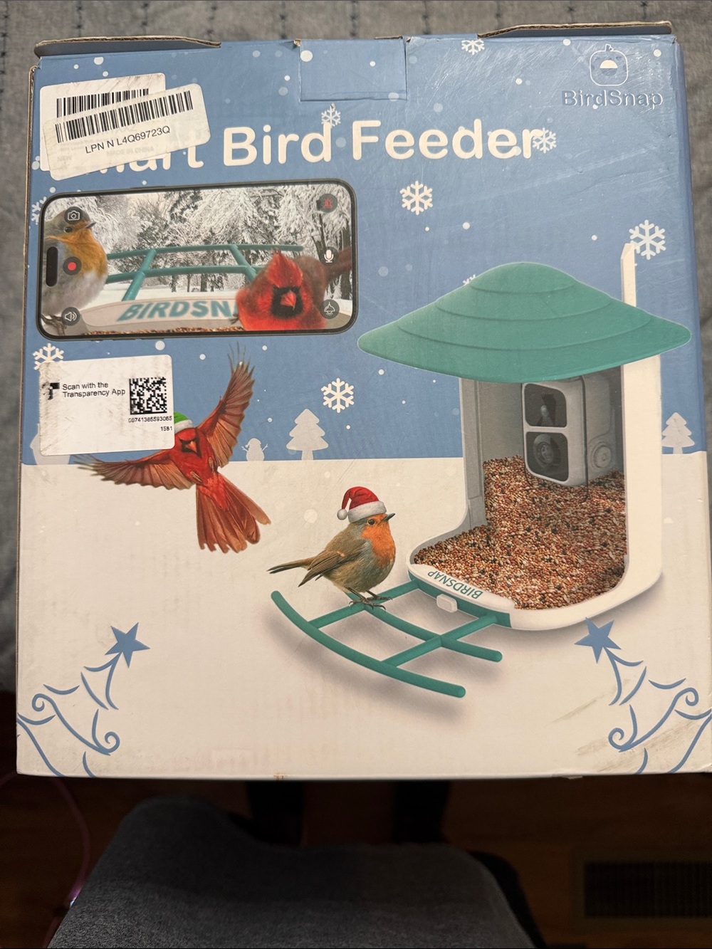 Smart Bird Feeder - White and Teal